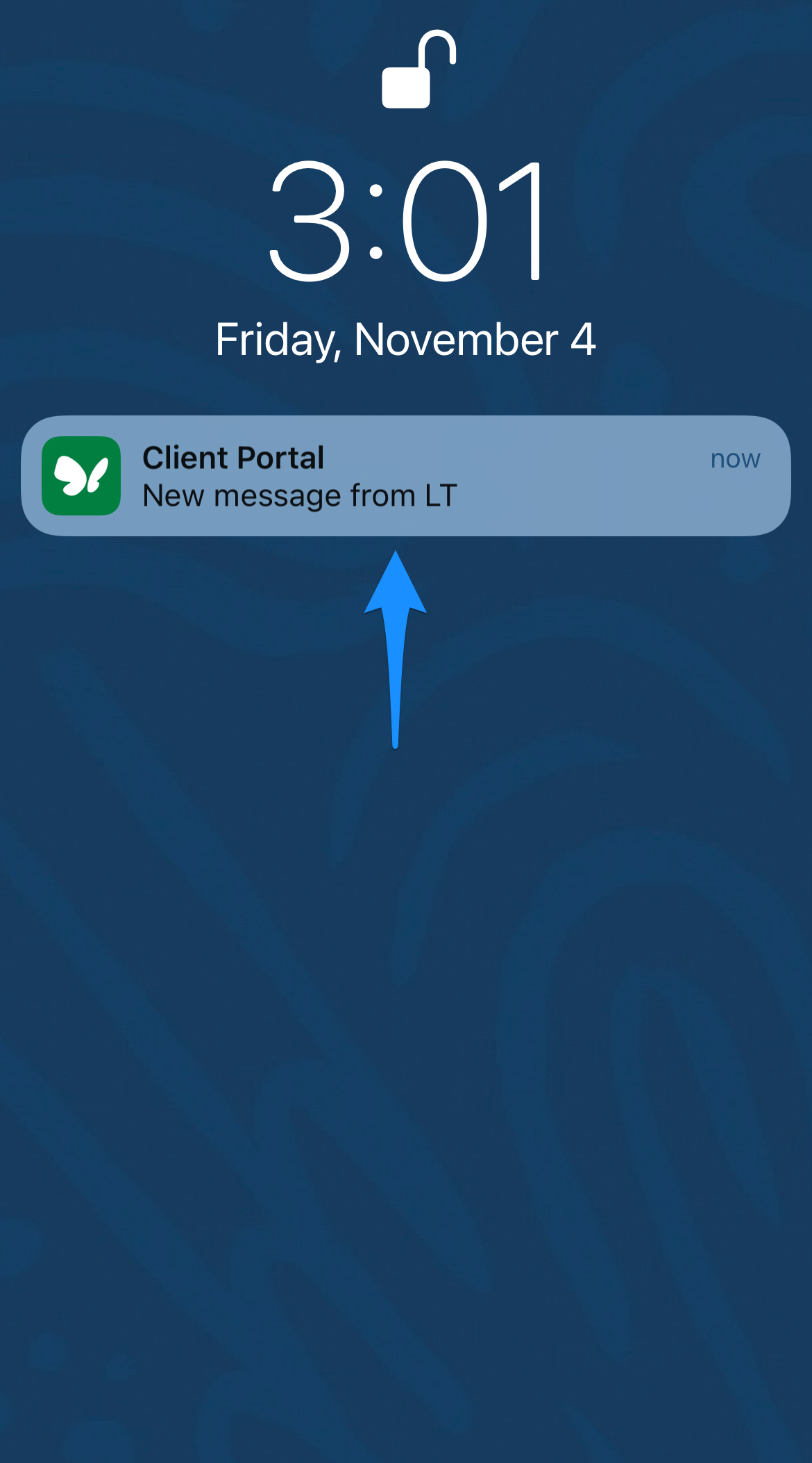 Therapist reply notification in SimplePractice app