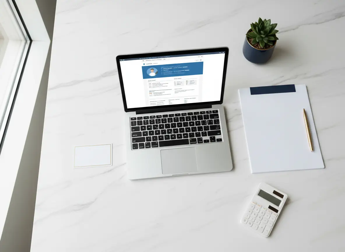 Insurance desk flatlay for therapy billing